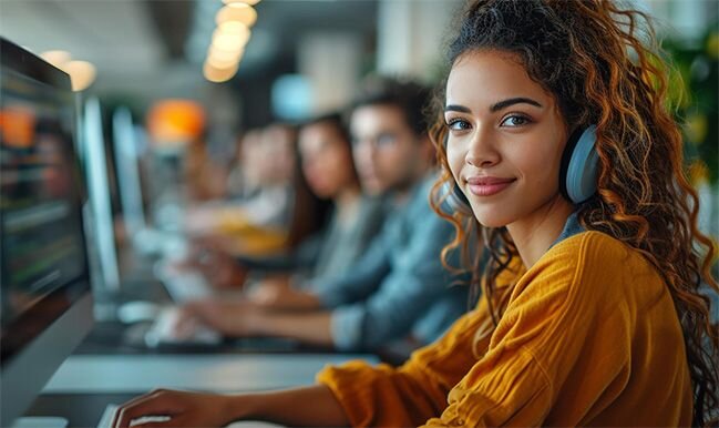 Developer writing a code